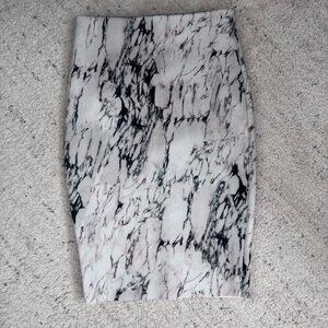 Zara Marbled Pencil Skirt - Medium